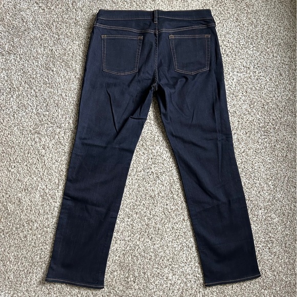 J. Crew Factory Dark Rinse Wash Blue Denim Straight & Narrow Leg Casual 32 NWT - Picture 4 of 7